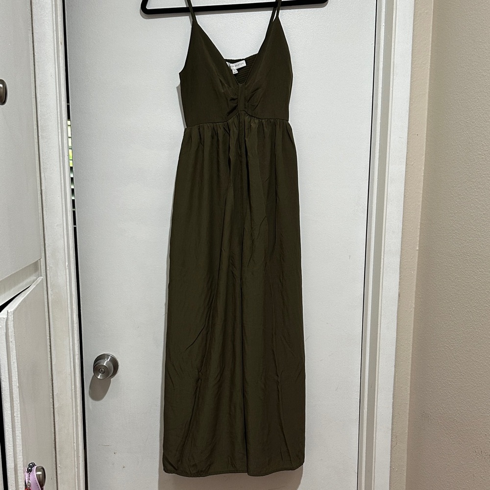 Lavender Sketch Olive Green low inseam  jumpsuit